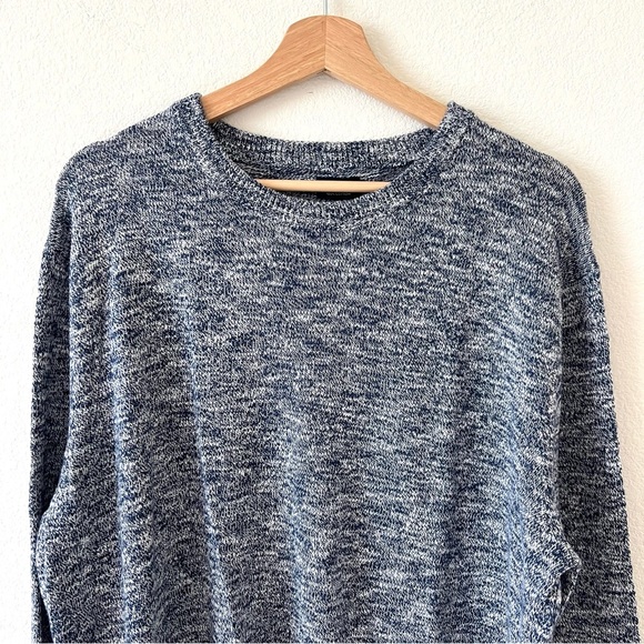 NWT J. Crew Two Color Slub 100% Cotton Marled Crewneck Long Sleeve Sweater SZ XL - Picture 6 of 16
